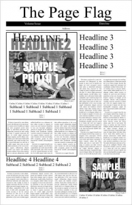 free newspaper template 8.5 x 11