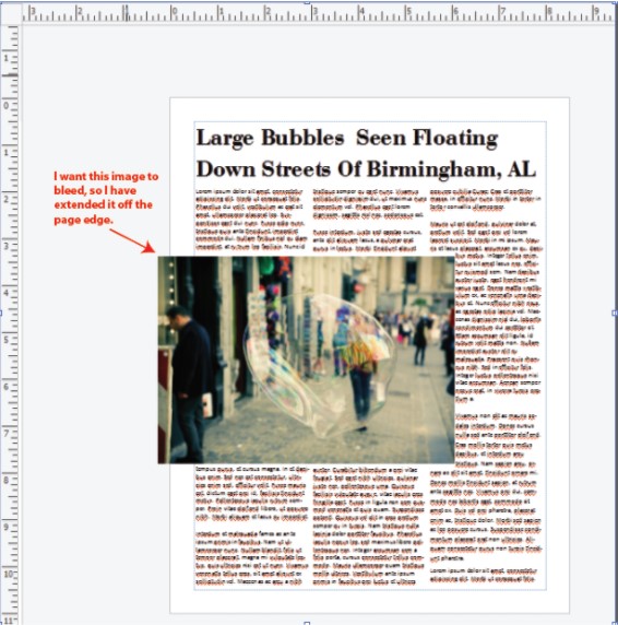 how to create full bleed pages in publisher