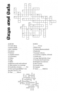 Crossword Puzzle # 17