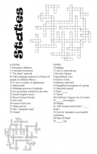 Crossword Puzzle # 23